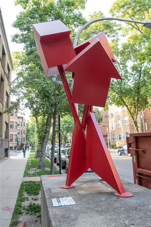 “Three Red Houses” by Andrew Arvanetes